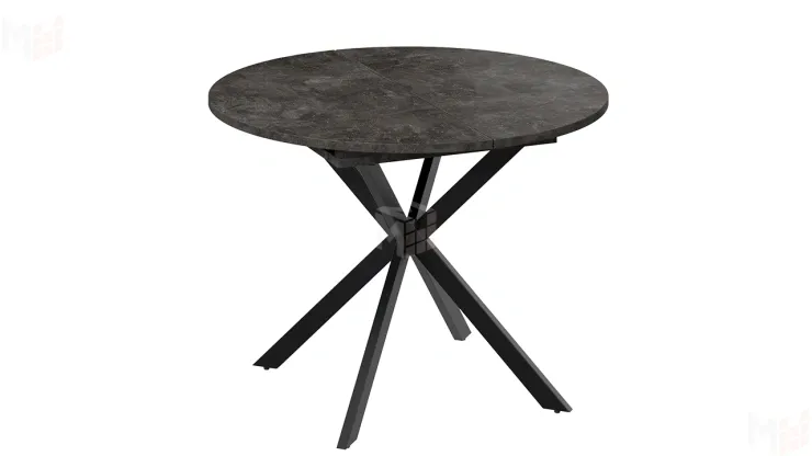 Стол обеденный раздвижной Мэдисон Тип 1 Черный муар, Ателье темный