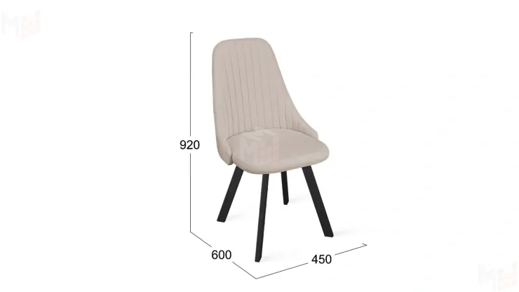 Стул Франк (паук) исп. 2 - ДП2-30 Черный матовый/Catania Ivory (бежевый)