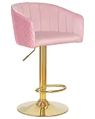 Стул барный DOBRIN DARCY GOLD (розовый велюр (1922-16))