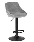 Стул барный DOBRIN LOGAN BLACK (серый велюр (MJ9-75))