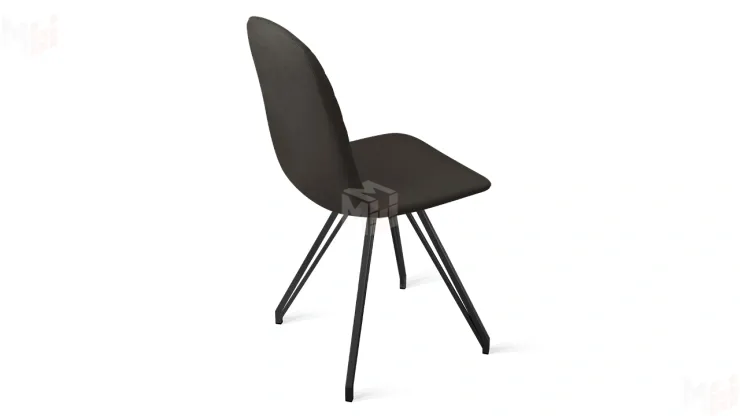 Стул Шерри К4 Черный муар, Велюр Confetti Stone