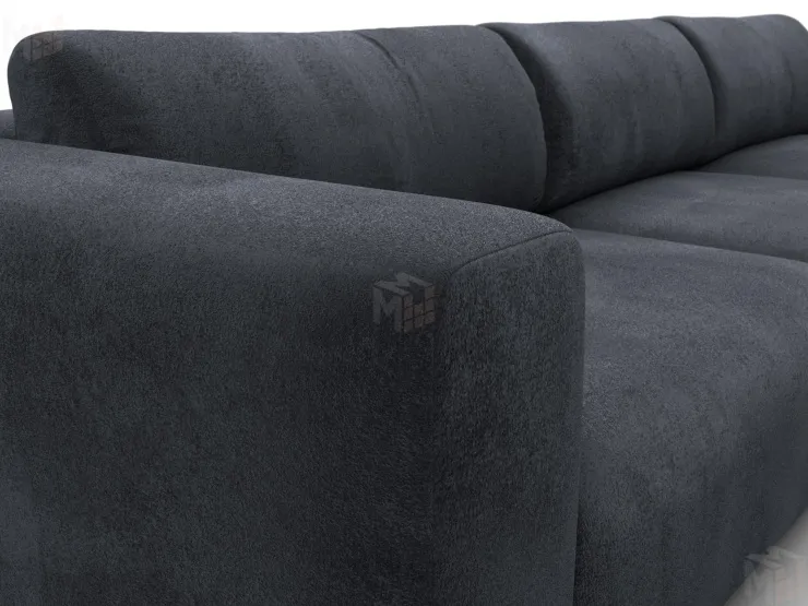 Диван угловой Лига-066 НПБ Лонг угол правый ( TOWER 11 темно-серый )