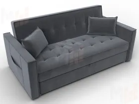 Диван прямой Лига-104 (160) ( SEVEN 17 серый )