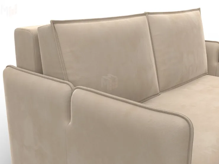 Диван прямой Лига-117 ( SEVEN 729 бежевый )