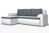 Угловой диван Ванкувер (левый) Белый, Серый