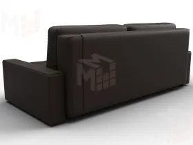 Диван прямой с декором Лига-096 НПБ ( Коричневый\Бежевый )