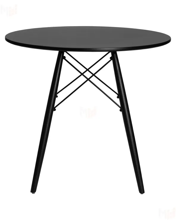 Стол обеденный DOBRIN CHELSEA`80 BLACK (столешница черная, основание черное) Стол обеденный DOBRIN CHELSEA`80 BLACK (столешница черная, основание черное)