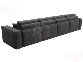 Диван прямой Лига-081 НПБ МегаЛонг ( BRUT 16 темно-серый )