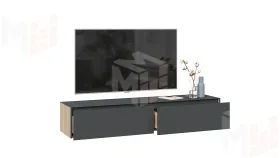 Тумба ТВ Глосс - ТД 319.03.11 Яблоня Беллуно, Стекло Графит матовый