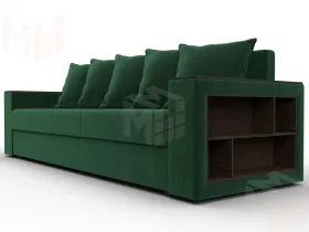 Диван прямой Дубай Лайт ( SEVEN 626 зеленый )