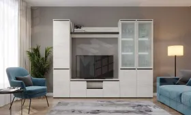 Гостиная  ГРЕТТА Дуб Крафт белый - Антрацит №1