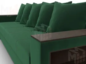 Диван прямой Дубай Лайт ( SEVEN 626 зеленый )