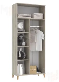 Шкаф Ирис для прихожей Кашемир/Дуб Крафт серый.