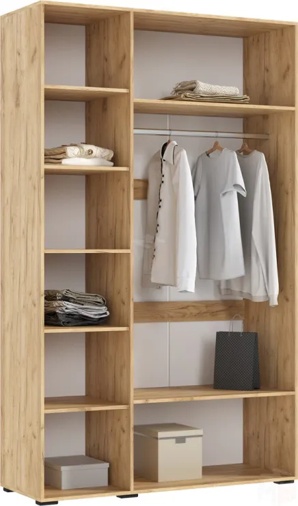 Ирис Шкаф 3-х ств.(1350) (Браш Вайт, Дуб Крафт)