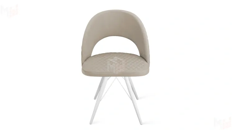 Стул Гэтсби К3 Белый матовый, Велюр Confetti Smoke