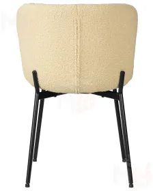 Стул обеденный DOBRIN MILO (черные ножки, кремовый букле (UF992-02))