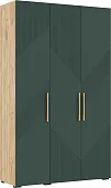 Ирис Шкаф 3-х ств.(1350) (Браш Мени Грин, Дуб Крафт)
