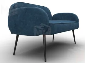 Диван прямой Лига-086 ( BRUT 11 синий )