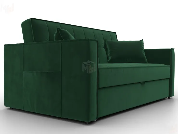 Диван прямой Лига-104 (140) ( SEVEN 626 зеленый )