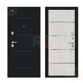 Входная металлическая дверь Лайн Букле черное/Look Art Входная металлическая дверь Лайн Букле черное/Look Art