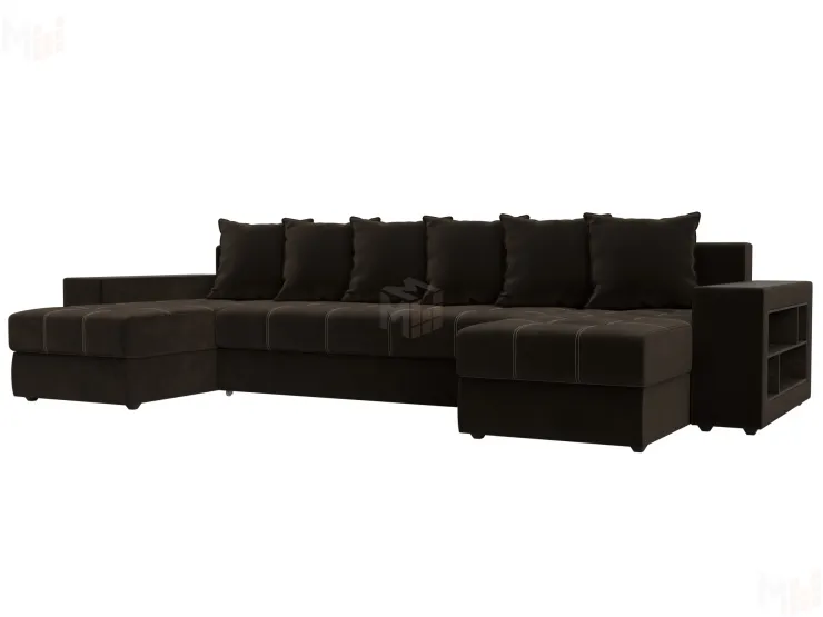 Диван П-образный Дубай полки справа