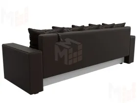 Диван прямой Дубай Лайт полки слева ( Коричневый )