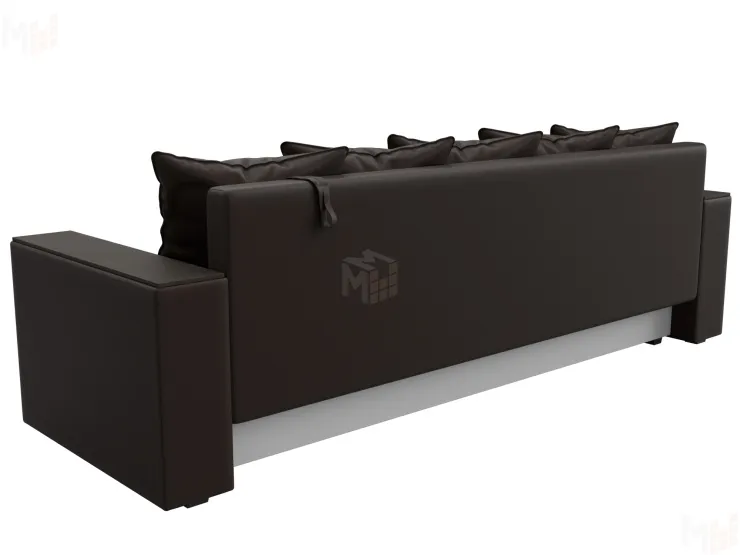 Диван прямой Дубай Лайт полки слева ( Коричневый )