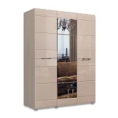 Шкаф Ненси 3-х дверный (ясень/капучино глянец)