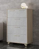 Комод Амстердам (дуб сонома/белый матовый)