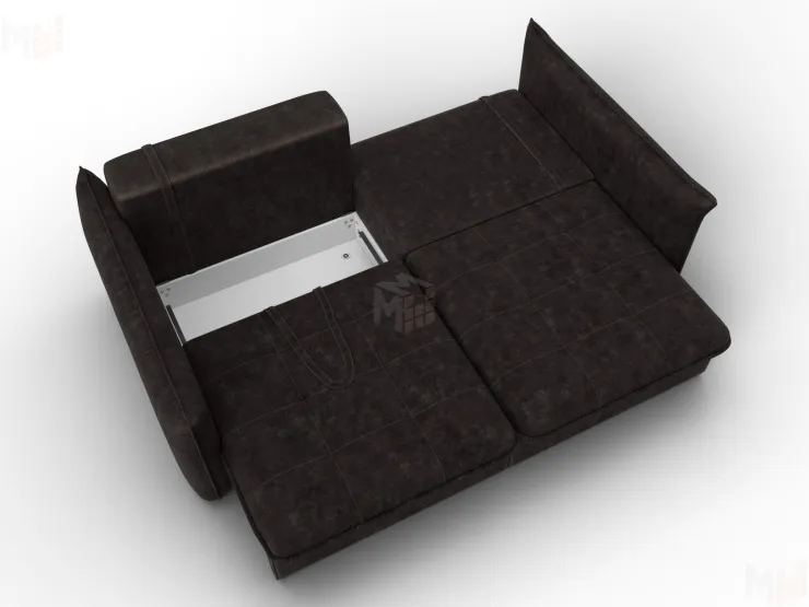 Диван прямой Лига-100 НПБ ( BRUT 17 коричневый )