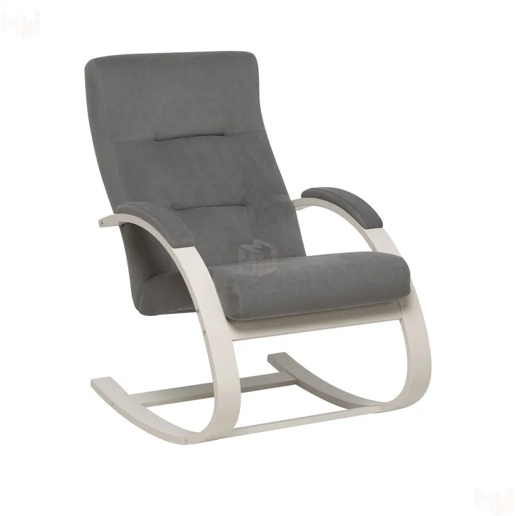 Кресло-качалка Leset Милано NEW (Слоновая кость/Bingo 20 (мышиный))