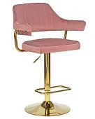 Стул барный DOBRIN CHARLY GOLD (розовый велюр (MJ9-32)) Стул барный DOBRIN CHARLY GOLD (розовый велюр (MJ9-32))