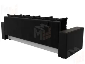 Диван прямой Дубай Лайт ( Черный;Черный )