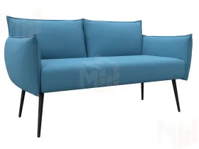 Диван прямой Лига-083 ( рогожка Амур 10 голубой )