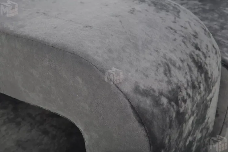 Диван угловой Марго Серый Правый Велюр