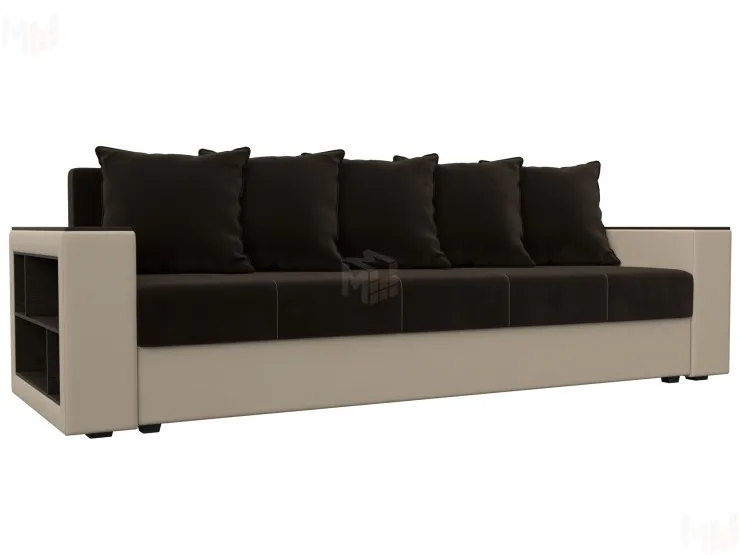 Диван прямой Дубай Лайт полки слева