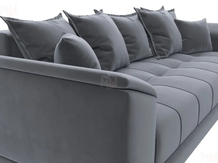 Диван прямой НордСтар НПБ ( SEVEN 17 серый )