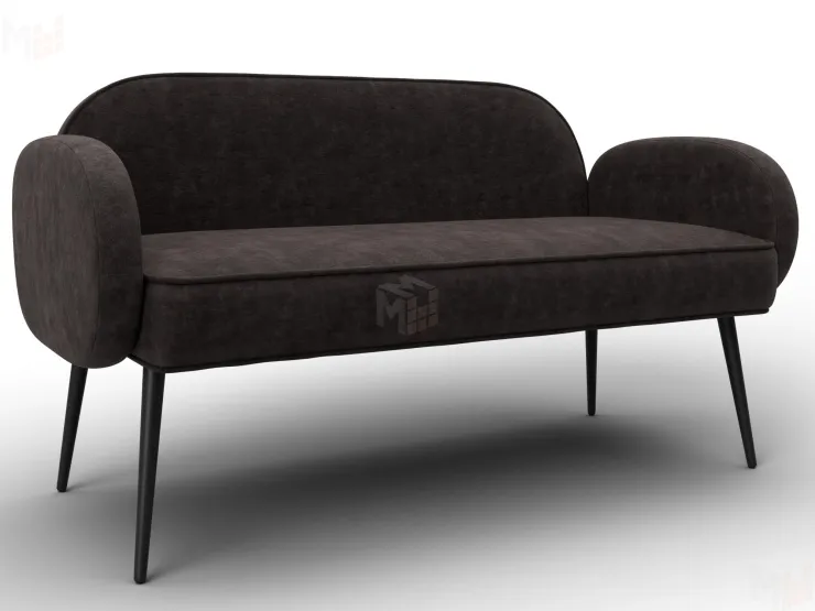 Диван прямой Лига-086 ( BRUT 17 коричневый )