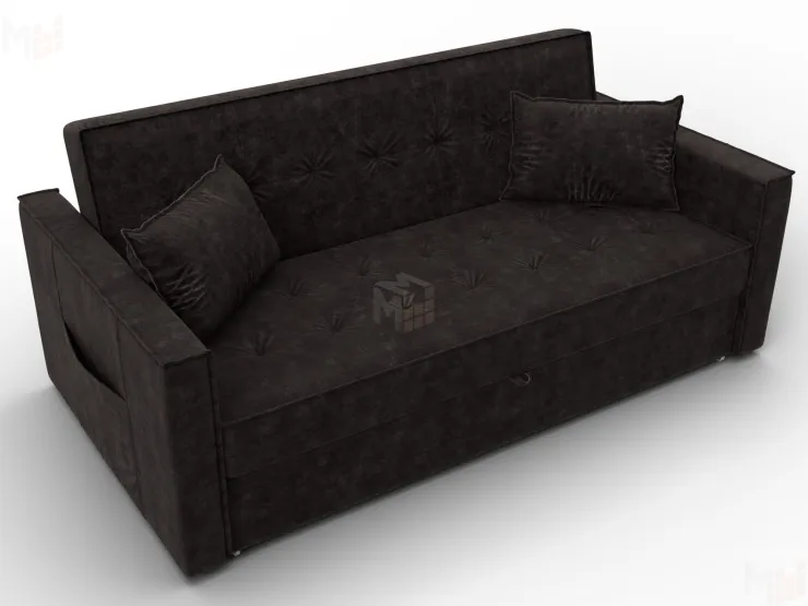 Диван прямой Лига-104 (160) ( BRUT 17 коричневый )