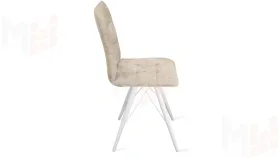 Стул Аспен К3 Белый матовый, Велюр Wellmart Dark Beige