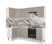 Кухня Европа угловая 1,2*2,4 Ясень таормино