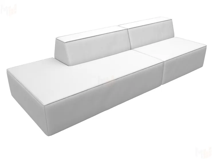 Диван прямой модульный Монс Модерн левый ( GRIFON 01 белый )