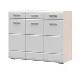 Комод Симба дуб белфорд - белый глянец