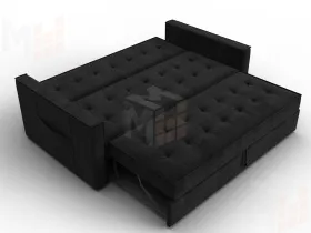 Диван прямой Лига-104 (160) ( SEVEN 35 черный )