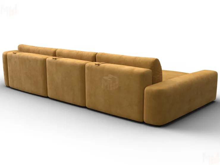 Диван угловой Лига-066 НПБ Лонг угол левый ( BRUT 10 желтый )