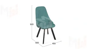 Стул Франк (паук) исп. 2 - ДП2-30 Черный матовый/Madera Aquamarine (аквамарин)