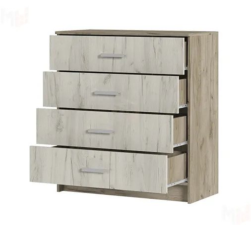 Комод Гармония КМ-601 дуб крафт белый - дуб крафт серый