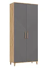 Шкаф Ирис для прихожей Графит/Дуб Крафт