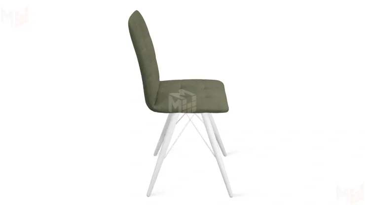 Стул Аспен К3 Белый матовый, Микровелюр Jercy Deep Green