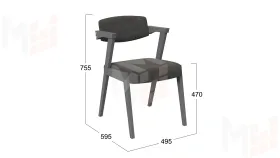 Стул Гонконг 2 - N-242 Графит, №209 Велюр Jercy stone
